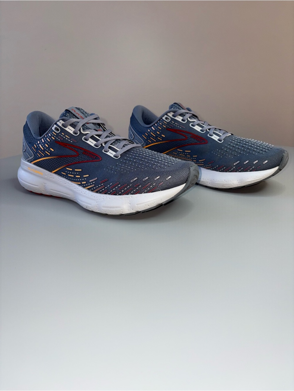 Brooks Glycerin 20 Running Shoes Grey Orange Men Size 10.5 No box